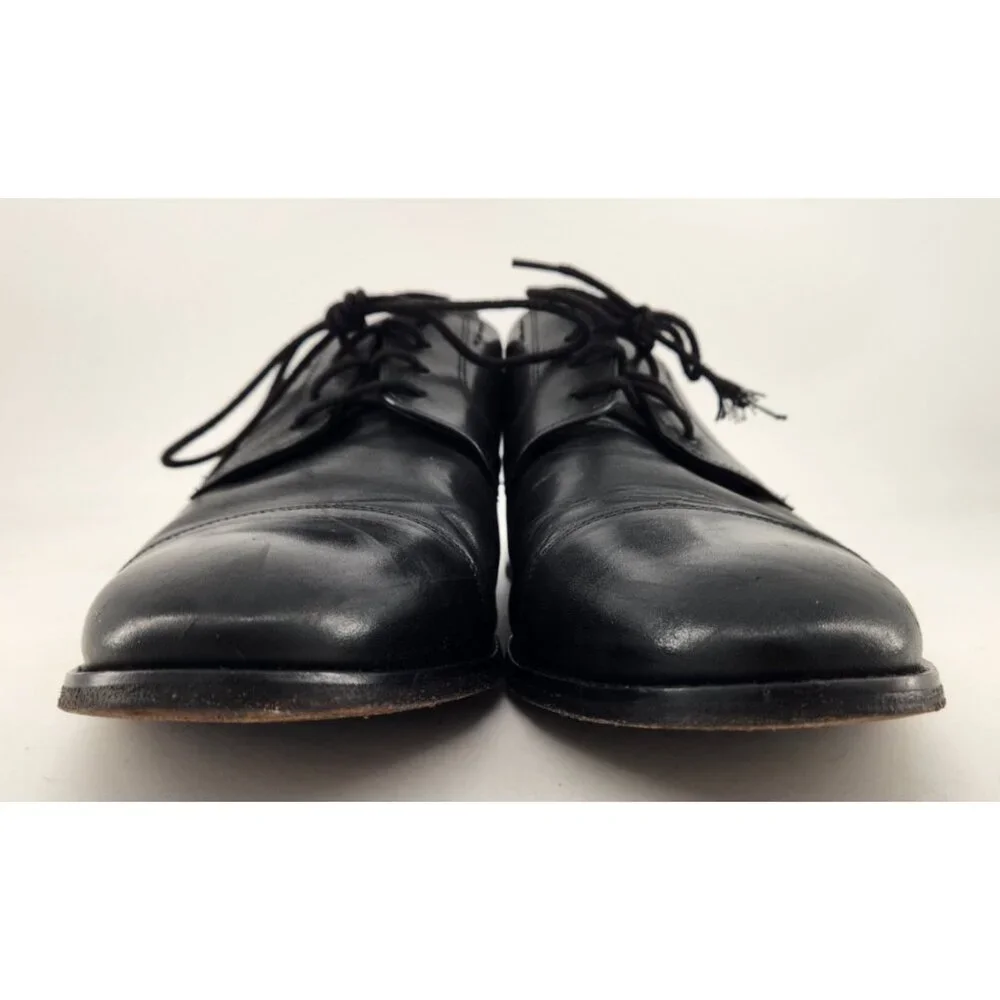 Bostonian Nantucket Dress Shoes Men's‎ 10 W Wide Cap Toe Black Leather Oxford